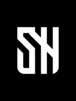 sn monograma logo modelo vector