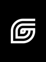 G monogram logo template vector