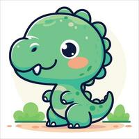 isolated cute dinosaur vector. cute dinosaur vector