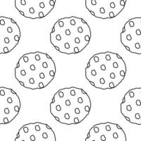 seamless pattern of cookies cake hand drawn vector