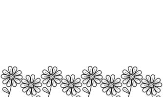 floral hand drawn vector