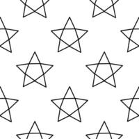 estrella, contorno, seamless, patrón vector