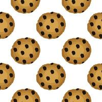 seamless pattern of cookies cake illustration vector