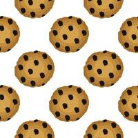 seamless pattern of cookies cake illustration vector