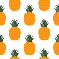 seamless pattern of pineapple fruit illustration vector