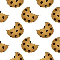 seamless pattern of cookies cake illustration vector
