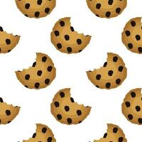 seamless pattern of cookies cake illustration vector