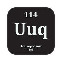 Ununquadium chemistry icon vector