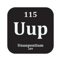 Ununpentium chemistry icon vector