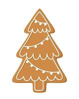 árbol de navidad de pan de jengibre vector