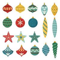 Ornaments Christmas set vector