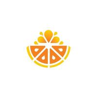 Orange fruit logo design Vector. Orange slice icon illustration design vector