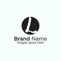 Logo branding for company website or creative minimal letter L logo design vector