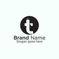 Logo branding for company website or creative minimal letter T logo design vector