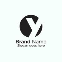 Logo branding for company website or creative minimal letter y logo design vector