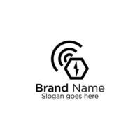 Logo branding for company website or creative minimal logo design vector