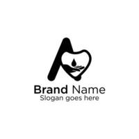 Logo branding for company website or creative minimal blood logo design vector