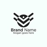 Logo branding for company website or creative minimal logo design vector