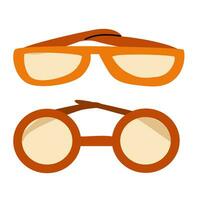 elegance retro sunglass set of two elements vector