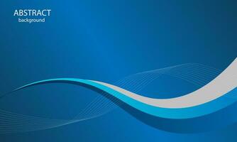 Blue curve wave line background on white space for text and message modern art design, suitable for presentations, banners. vector