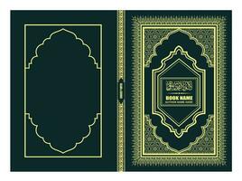 Islamic book cover design Illustration vector