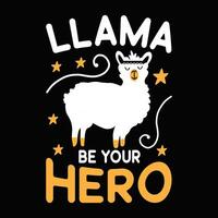 Stylish , fashionable  and awesome llama typography art and illustrator vector