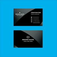 Black gradient business card design. vector