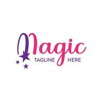 Magic Logo wordmark design text based calligraphy vector