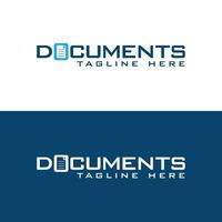 documentos moderno creativo palabra marca texto logo diseño vector