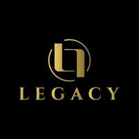 Letter mark L monogram initial luxury legacy logo design modern and minimal concept vector