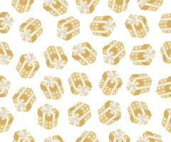 Cute seamless patterns with gift boxes. Can be used for wrapping paper for holidays vector