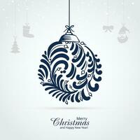 Merry christmas decorative artistic ball background vector