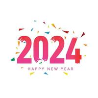 Modern happy new year 2024 card background vector