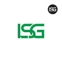 letra lsg monograma logo diseño vector