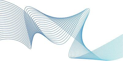 Twisted curve lines with mixed effects. Technology abstract lines on white background. frequency sound waves, vector