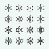 Snowflake icons set. Happy New Year icon vector. Christmas holiday symbol vector illustration isolated for web and mobile app