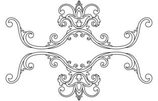 decorations floral pattern vintage baroque frame scroll ornament carved border floral retro pattern antique style acanthus leaf swirl decorative design element line art vector