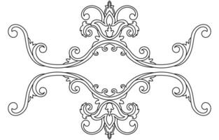 decorations floral pattern vintage baroque frame scroll ornament carved border floral retro pattern antique style acanthus leaf swirl decorative design element line art vector