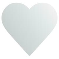 White heart for text decoration on transparent background vector