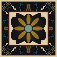 persian floral oriental traditional carpet floor mat carpet pattern background vector easy color change