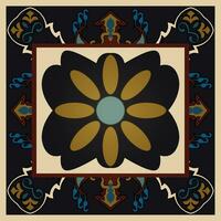 persian floral oriental traditional carpet floor mat carpet pattern background vector easy color change