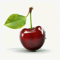 AI generated Cherry on white background. Healthy food concept photo