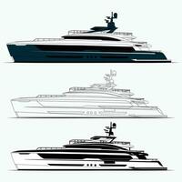 High-quality Yacht vector art, Which is printable on various materials.