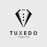 tuxedo logo vector illustration design for use brand identity initial