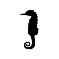 sea horse silhouette design. marine animal sign and symbol. vector