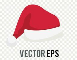 Isolated red, white santa claus celebrate Christmas party  hat icon vector