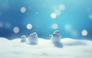 AI generated Beautiful snow background for winter christmas greetings banner photo