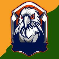 Eagle mascot logo esport design vector