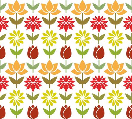 Seamless childish flower pattern. Creative flowers texture for fabric, wrapping, textile, wallpaper, apparel. Seamless pattern with creative decorative flowers.