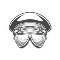 Pilot helmet and sunglass vector design.